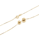Corrente Veneziana com Bolinhas 45cm - Ouro 5mls