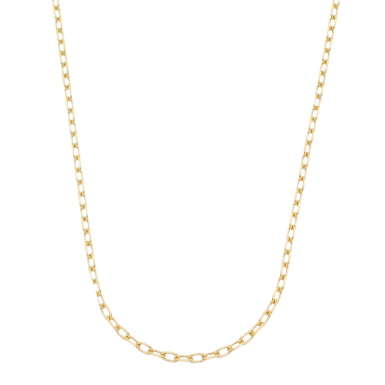 Corrente Cadeado Diamantada  35cm - Ouro 10mls