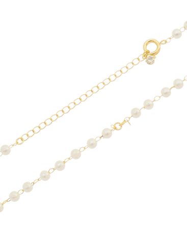 Corrente Corrente Pérolas 50cm - Ouro 10mls